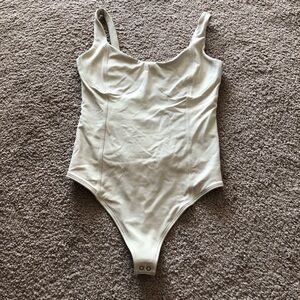 Abercrombie & Fitch tan corset top bodysuit